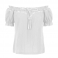 Dark Ladies' Renaissance Shirt Off The Shoulder Puff Sleeves Loose Fit Summer Tops