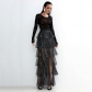 Sexy high waist polka dot sequined skirt long skirt 2025 spring new style mesh thin cake skirt for women