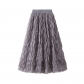 High-grade pleated skirt for women, new spring style, high waist, slim, medium and long A-line, large swing gauze skirt
