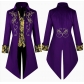 New European and American men's medieval retro clothing men's mid-length punk retro tuxedo men