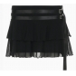 Girls' dark style ribbon metal buckle splicing mesh cake skirt hot girl sexy low waist slim all-match miniskirt