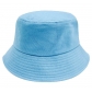 Direct selling double-sided bucket hat embroidery printing men and women solid color flat top bucket hat bucket hat
