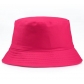 Direct selling double-sided bucket hat embroidery printing men and women solid color flat top bucket hat bucket hat