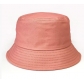 Direct selling double-sided bucket hat embroidery printing men and women solid color flat top bucket hat bucket hat