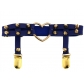 European and American Harajuku punk Gothic gold heart-shaped leather hand-rivet leg ring personality street dance thigh garter