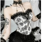 Dark Gothic style palace retro print bra 2025 new sexy slim vest tube top for women