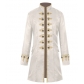 New Halloween Men's Coat Solid Color Fashion Steampunk Retro Stand Collar Uniform Performance