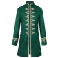 New Halloween Men's Coat Solid Color Fashion Steampunk Retro Stand Collar Uniform Performance