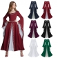 2025 New European and American Medieval Retro Lace Dress Gothic Trumpet Sleeve Dress Stage Performance Clothes