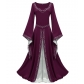 2025 New European and American Medieval Retro Lace Dress Gothic Trumpet Sleeve Dress Stage Performance Clothes