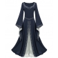 2025 New European and American Medieval Retro Lace Dress Gothic Trumpet Sleeve Dress Stage Performance Clothes