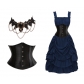 New European and American Halloween dark Gothic lace suspenders sexy dress Desirable and fairy drawstring skirt for women