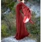 New party long-sleeved round neck belt ladies dress Halloween women's dress long skirt