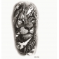 Waterproof tattoo stickers wolf head totem Arabic text tattoo stickers