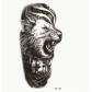 Waterproof tattoo stickers wolf head totem Arabic text tattoo stickers