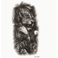 Waterproof tattoo stickers wolf head totem Arabic text tattoo stickers