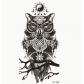 Waterproof tattoo stickers wolf head totem Arabic text tattoo stickers