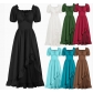 Medieval new retro irregular dress Renaissance stage costume dress women's skirt