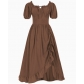 Medieval new retro irregular dress Renaissance stage costume dress women's skirt