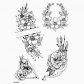 Flower arm tattoo stickers Waterproof half arm tattoo