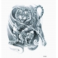 Flower arm tattoo stickers Waterproof half arm tattoo