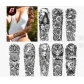 Black new full arm waterproof tattoo stickers European and American flower arm Indian big arm tattoo stickers tattoo