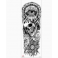 Black new full arm waterproof tattoo stickers European and American flower arm Indian big arm tattoo stickers tattoo