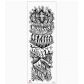 Black new full arm waterproof tattoo stickers European and American flower arm Indian big arm tattoo stickers tattoo