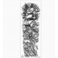 Black new full arm waterproof tattoo stickers European and American flower arm Indian big arm tattoo stickers tattoo