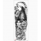 Black new full arm waterproof tattoo stickers European and American flower arm Indian big arm tattoo stickers tattoo