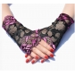 Short summer thin two-color lace sun protection half-finger gloves for women Cycling anti-ultraviolet dance performance gloves