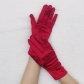 Short elastic satin gloves satin ball performance dress gloves etiquette reception jewelry gloves