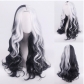 cos wig 101 loyal dogs Cruella de Vil Cruella black and white witch color matching short curly hair