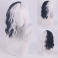 cos wig 101 loyal dogs Cruella de Vil Cruella black and white witch color matching short curly hair