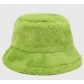 Hot sale pure color simple imitation rabbit fur fisherman hat autumn and winter outdoor warm plush bucket hat