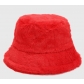 Hot sale pure color simple imitation rabbit fur fisherman hat autumn and winter outdoor warm plush bucket hat