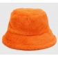 Hot sale pure color simple imitation rabbit fur fisherman hat autumn and winter outdoor warm plush bucket hat