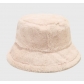 Hot sale pure color simple imitation rabbit fur fisherman hat autumn and winter outdoor warm plush bucket hat