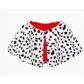 Halloween black and white witch cos Cruella shawl cape Dalmatian cape wig gloves necklace party dress