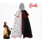 Halloween 101 Dalmatians cosplay black and white witch Cruella Deville spot same stage performance costume