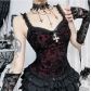 Dark Gothic style hot girl suspender top 2025 new sexy slim fit all-match vest top for women