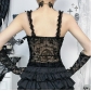 Dark Gothic style hot girl suspender top 2025 new sexy slim fit all-match vest top for women