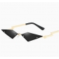 New fashion frameless sunglasses for women European and American personality color film street shooting sunglasses metal sunglasses