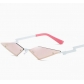 New fashion frameless sunglasses for women European and American personality color film street shooting sunglasses metal sunglasses