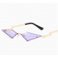 New fashion frameless sunglasses for women European and American personality color film street shooting sunglasses metal sunglasses