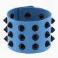 European and American punk non-mainstream exaggerated black conical spike rivet three-row leather wide bracelet bracelet wrist bracelet