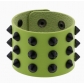 European and American punk non-mainstream exaggerated black conical spike rivet three-row leather wide bracelet bracelet wrist bracelet