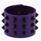 European and American punk non-mainstream exaggerated black conical spike rivet three-row leather wide bracelet bracelet wrist bracelet