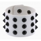 European and American punk non-mainstream exaggerated black conical spike rivet three-row leather wide bracelet bracelet wrist bracelet