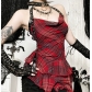 Sexy hot girl 2025 new Y2K millennial sweet cool style sway collar irregular plaid suspender top for women
